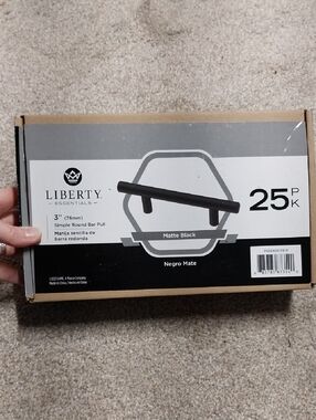 Liberty Matte Black 3" Simple Round Bar Pulls 25-Pack